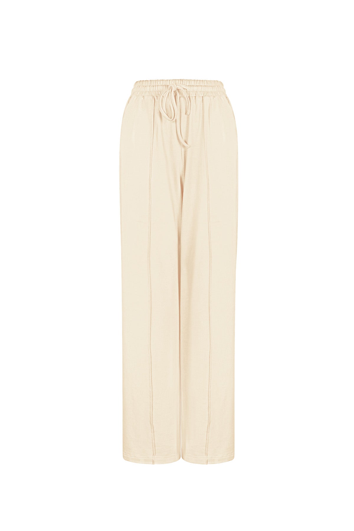 Cotone Pantaloni a gamba larga Donna Vita con cordino comoda