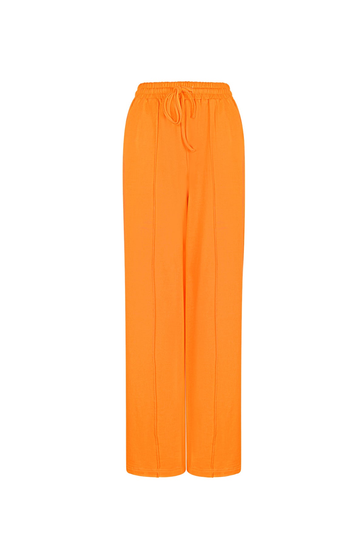 Cotone Pantaloni a gamba larga Donna Vita con cordino comoda