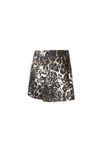 Cotone Shorts Donna Stampa Leopardo Vita Alta