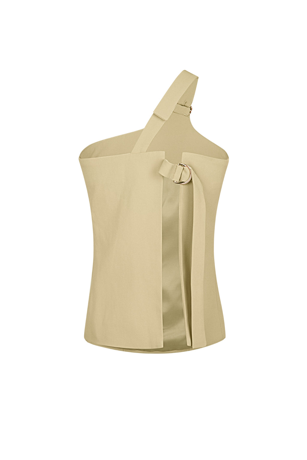 Top Senza Maniche Donna in Poliestere a Spalla Singola Design Asimmetrico