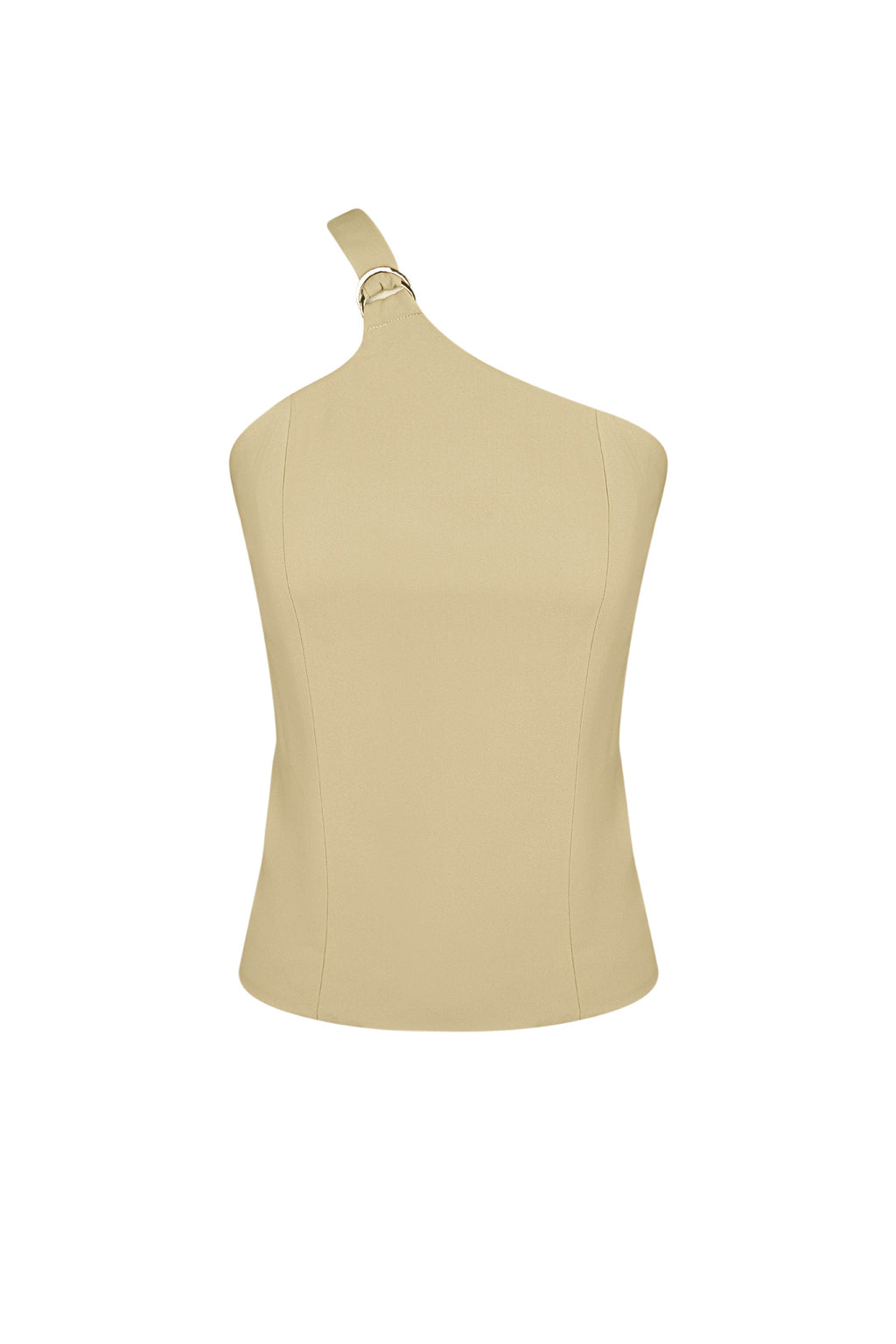 Top Senza Maniche Donna in Poliestere a Spalla Singola Design Asimmetrico