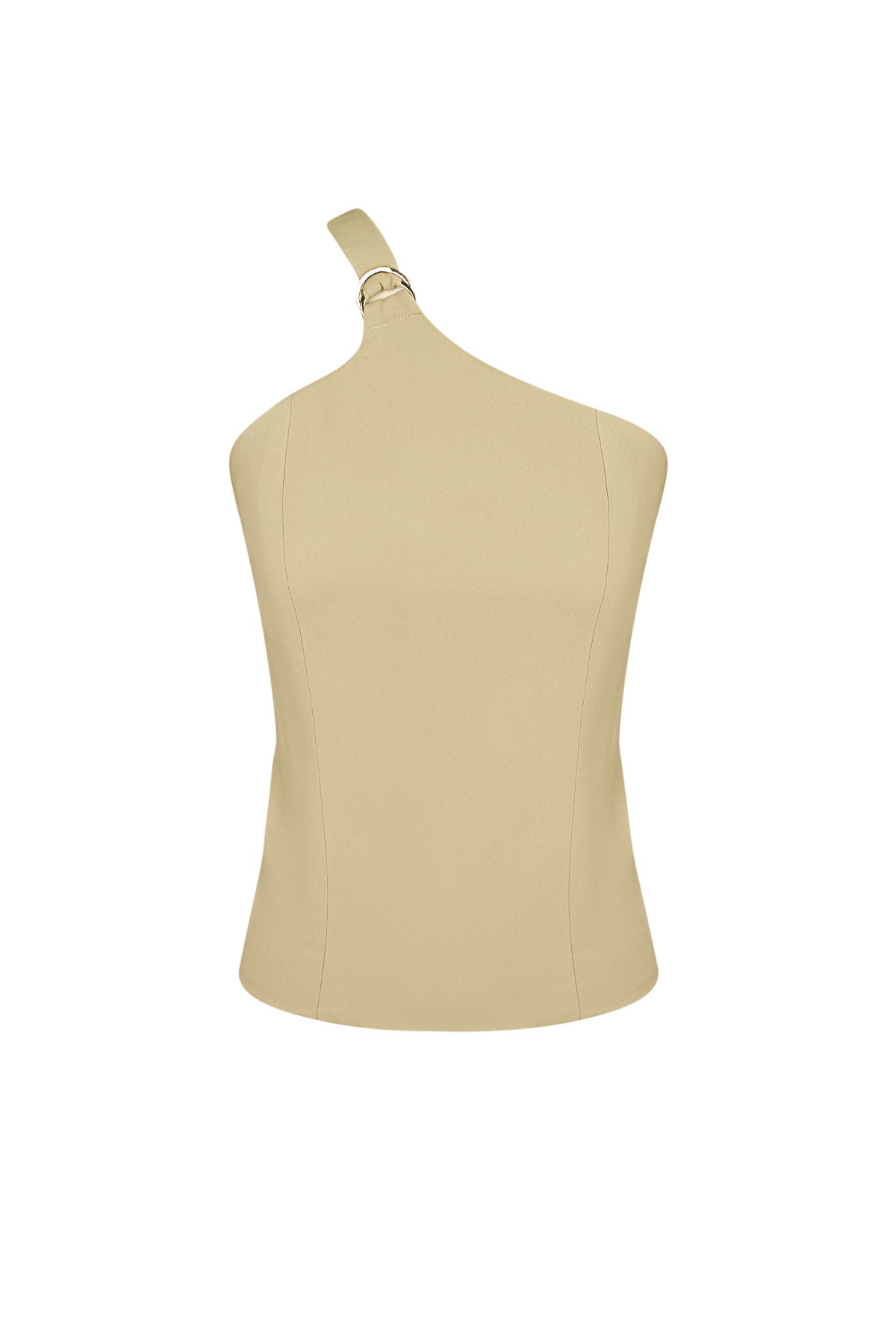 Top Senza Maniche Donna in Poliestere a Spalla Singola Design Asimmetrico