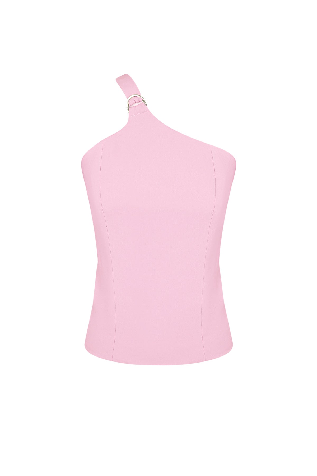 Top Senza Maniche Donna in Poliestere a Spalla Singola Design Asimmetrico