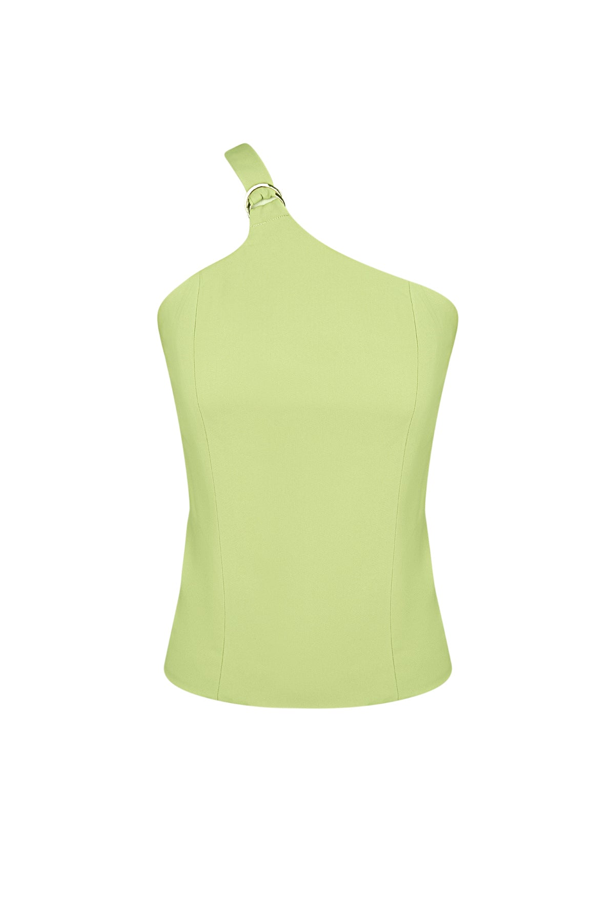 Top Senza Maniche Donna in Poliestere a Spalla Singola Design Asimmetrico