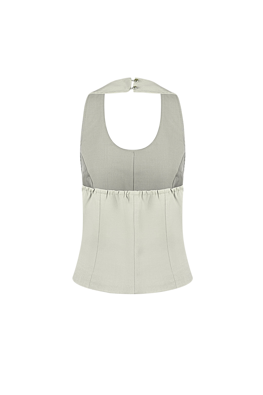 Tessuto Fibra di Poliestere Top Senza Maniche Donna Stile Casual Dettaglio Nodo