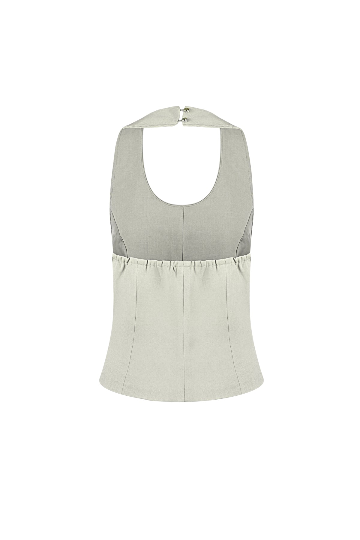 Tessuto Fibra di Poliestere Top Senza Maniche Donna Stile Casual Dettaglio Nodo
