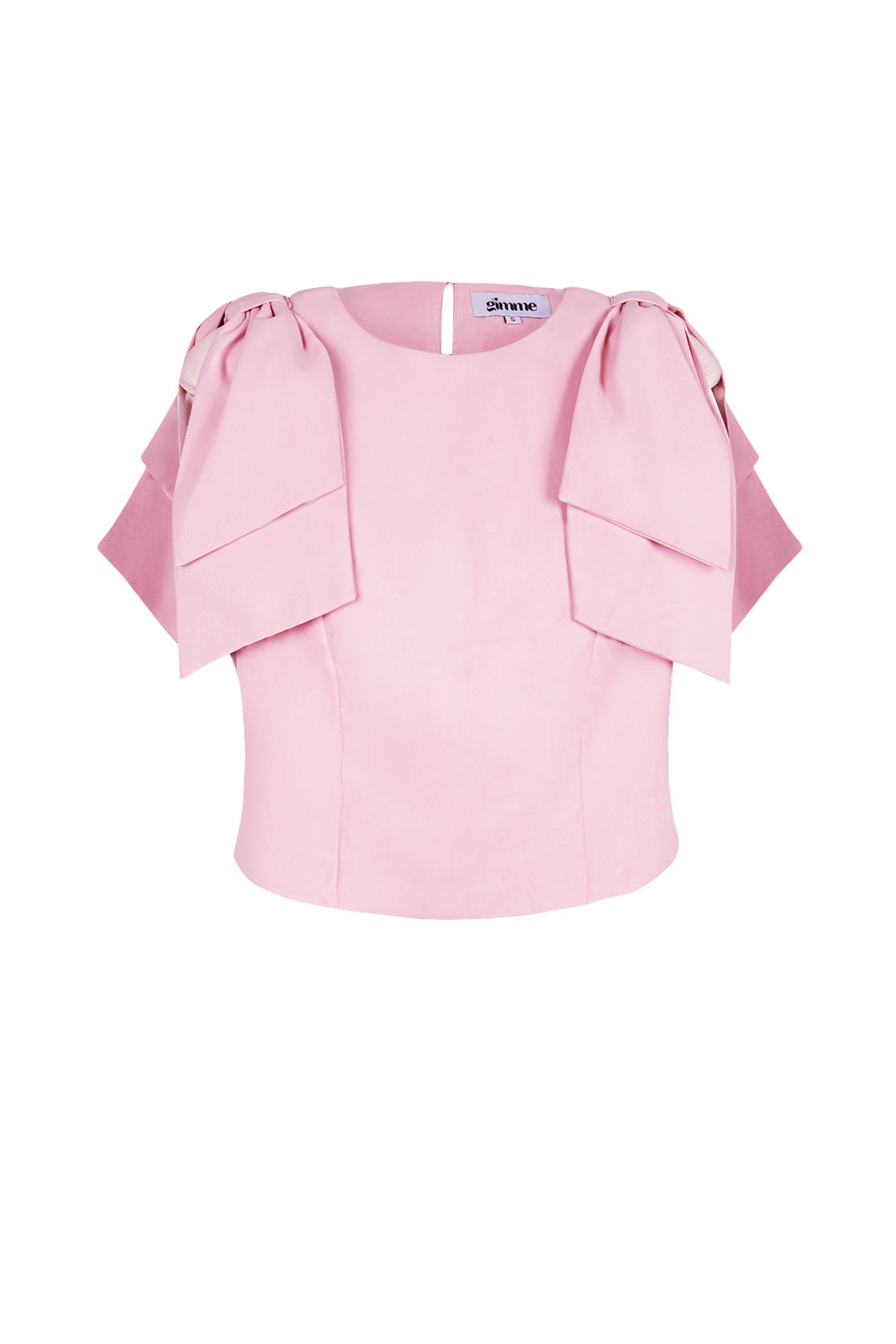 Top a Manica Corta Donna in Poliestere Design con Volantini sulle Spalle