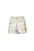 Shorts da Donna in Fibra di Poliestere Tessuta Stampa Floreale Elegante