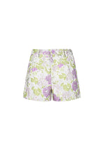 Shorts da Donna in Fibra di Poliestere Tessuta Stampa Floreale Elegante