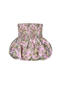 Top Senza Maniche in Miscela di Seta Peplum Primavera/Estate