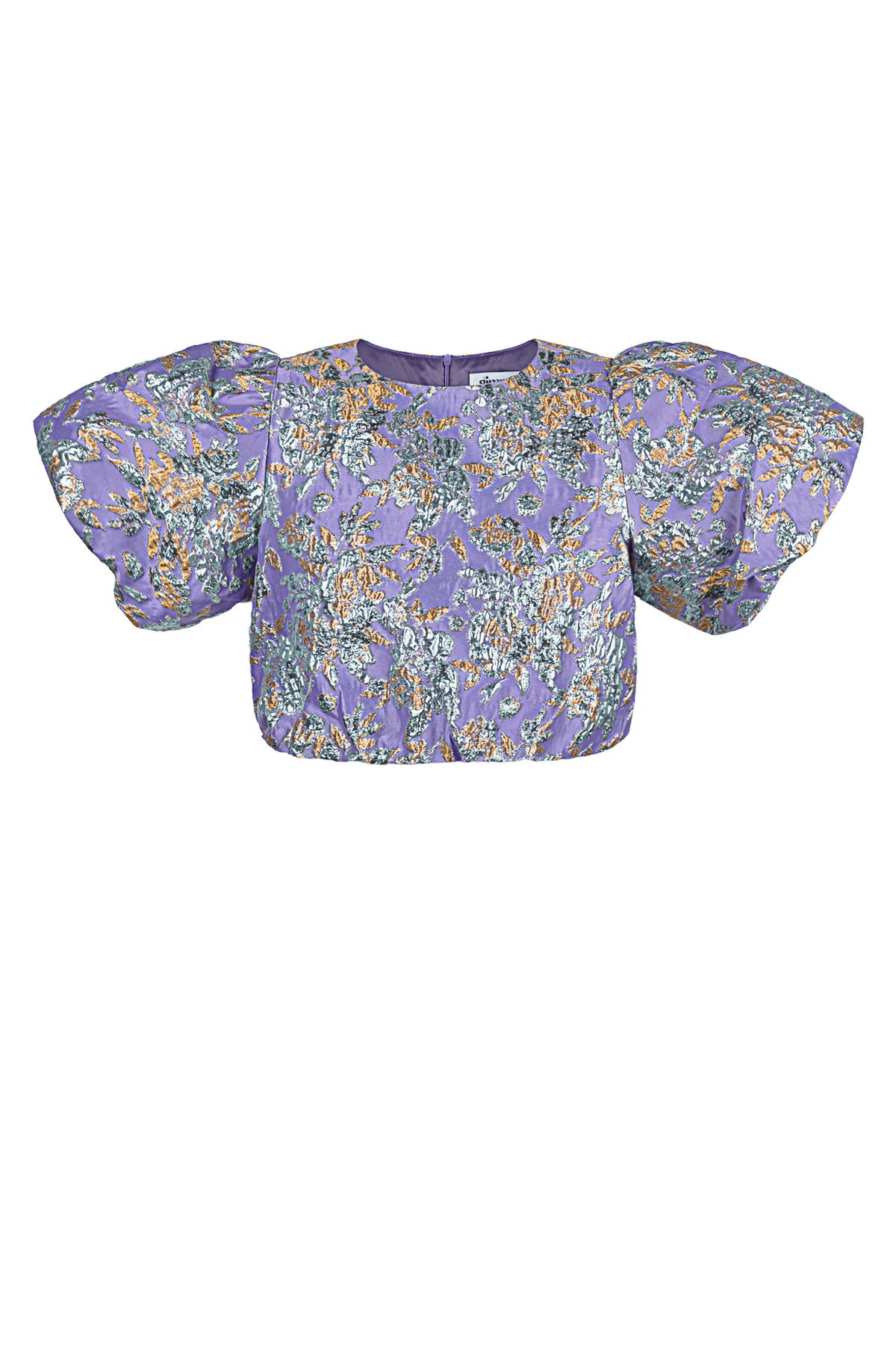 Poliestere Donna Top Manica Corta Puff Maniche Stampa Fiorita