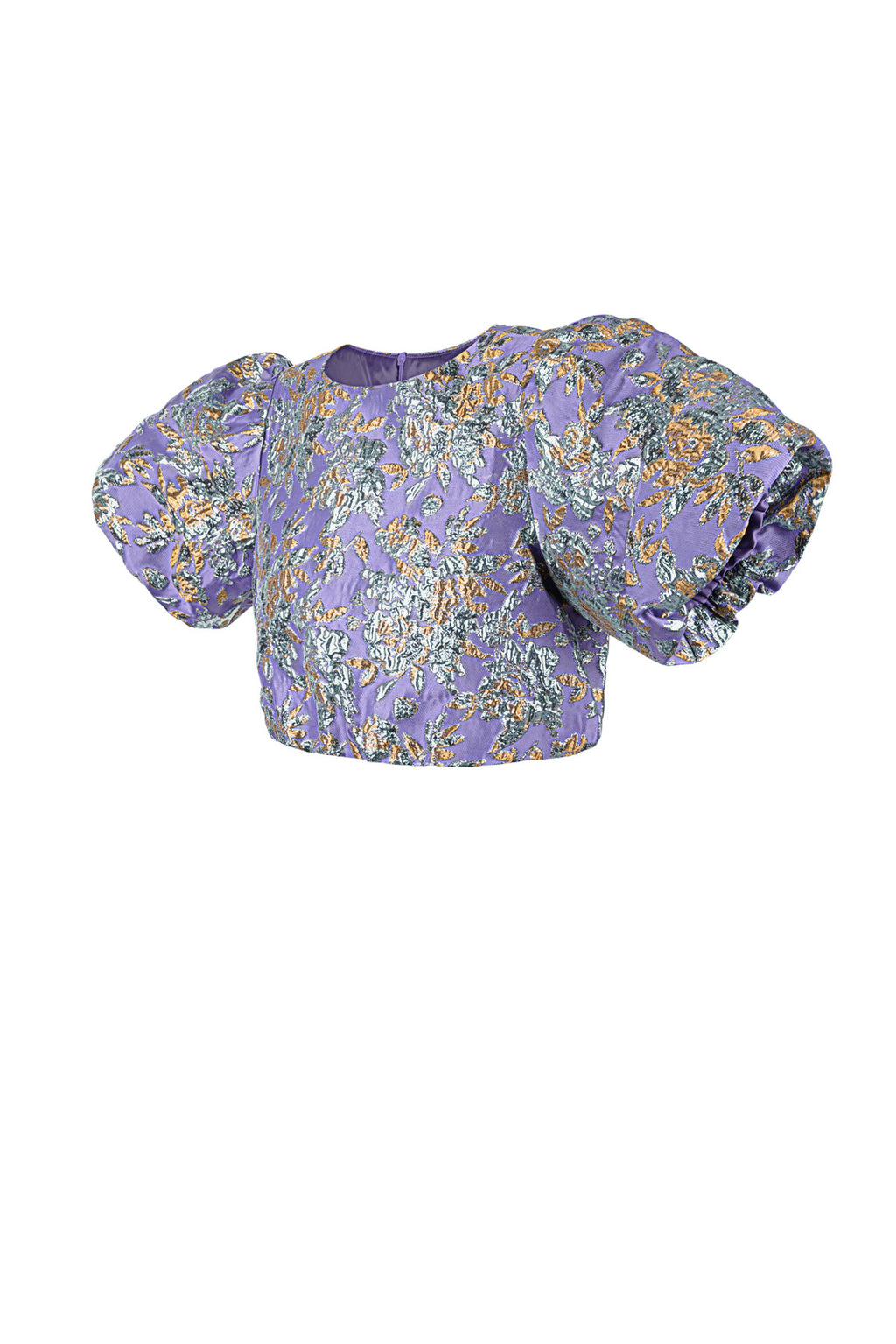 Poliestere Donna Top Manica Corta Puff Maniche Stampa Fiorita
