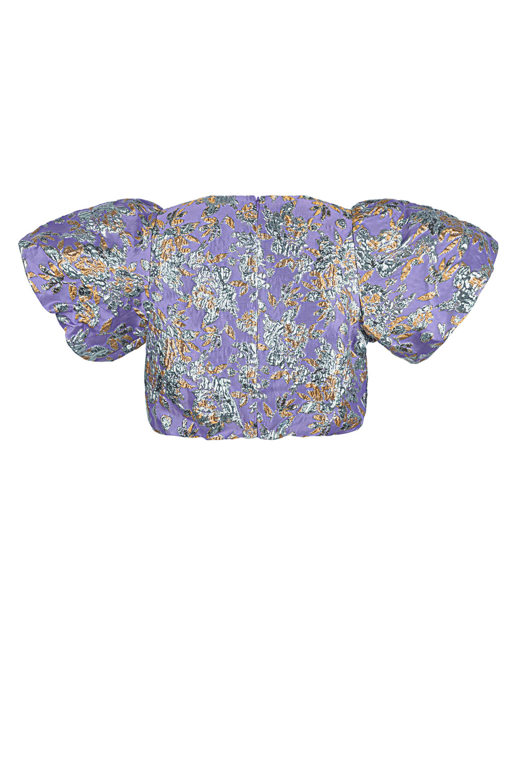 Poliestere Donna Top Manica Corta Puff Maniche Stampa Fiorita