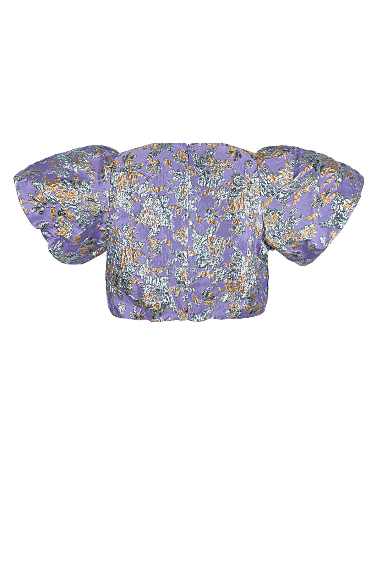 Poliestere Donna Top Manica Corta Puff Maniche Stampa Fiorita