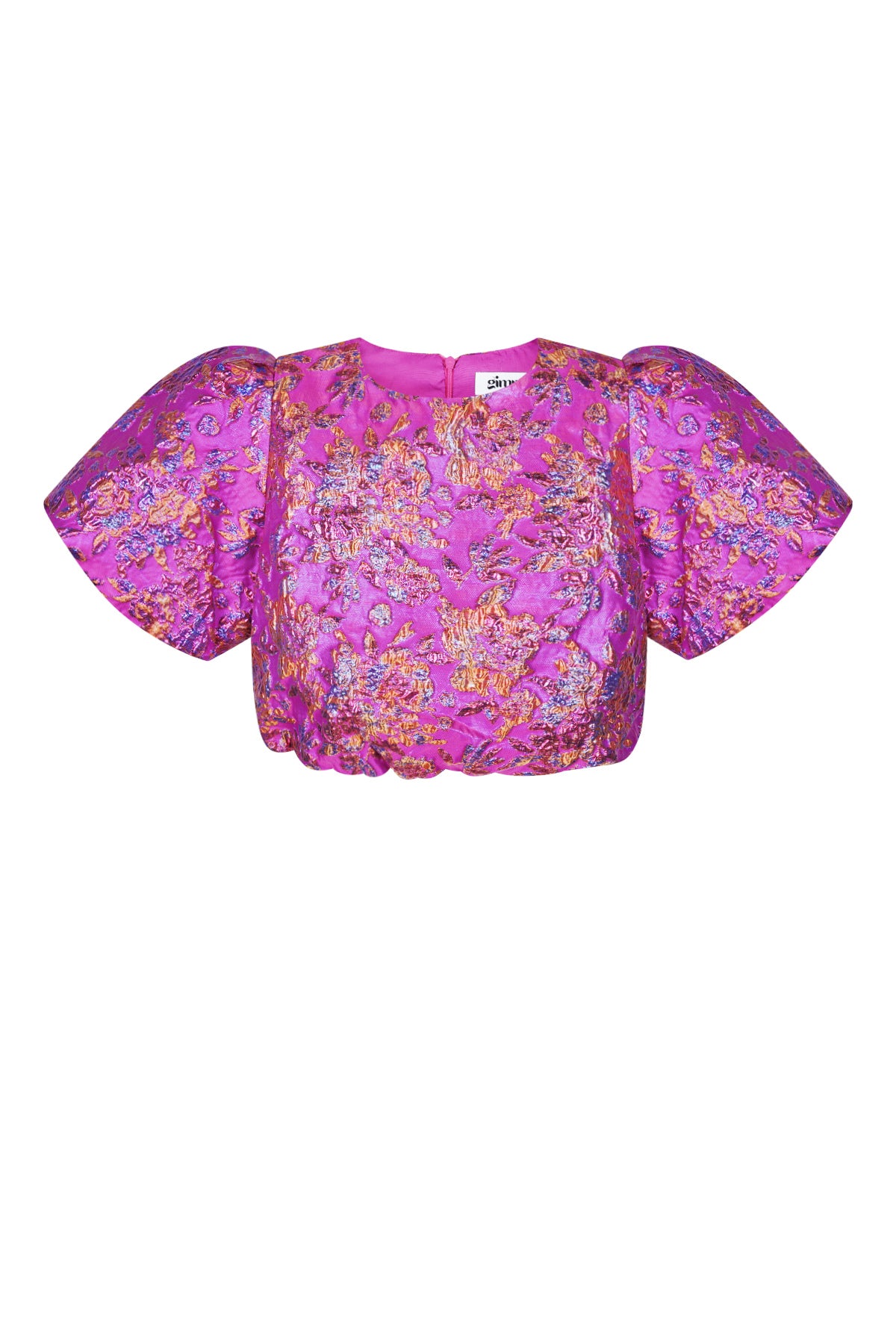Poliestere Donna Top Manica Corta Puff Maniche Stampa Fiorita
