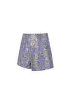 Shorts da Donna in Poliestere con Vita Alta Stampa Floreale