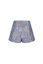 Shorts da Donna in Poliestere con Vita Alta Stampa Floreale
