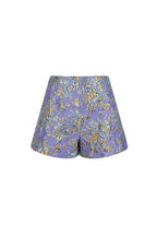 Shorts da Donna in Poliestere con Vita Alta Stampa Floreale