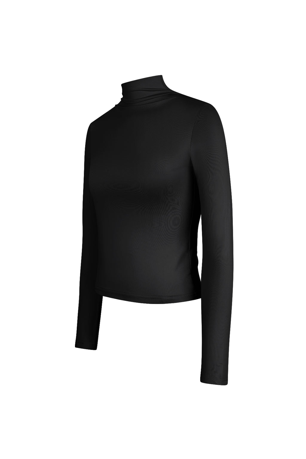 Maglia Donna Manica Lunga Poliestere Collo Alto Rigato