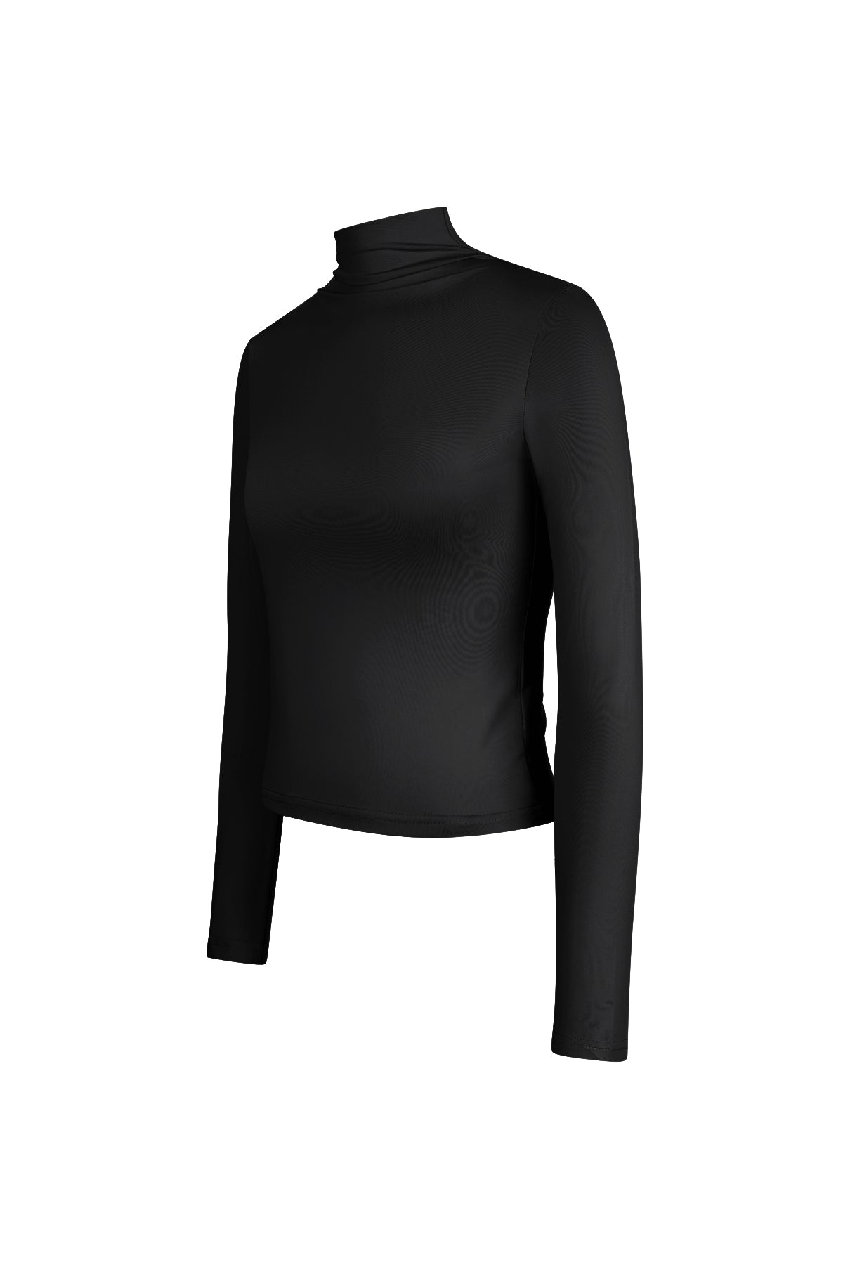 Maglia Donna Manica Lunga Poliestere Collo Alto Rigato
