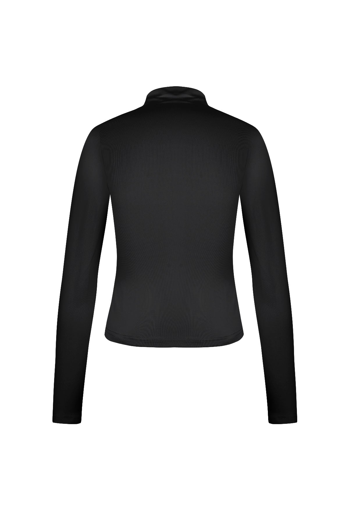 Maglia Donna Manica Lunga Poliestere Collo Alto Rigato