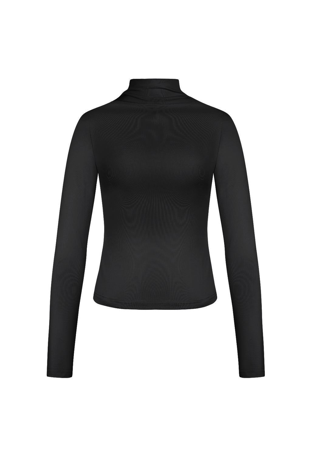 Maglia Donna Manica Lunga Poliestere Collo Alto Rigato