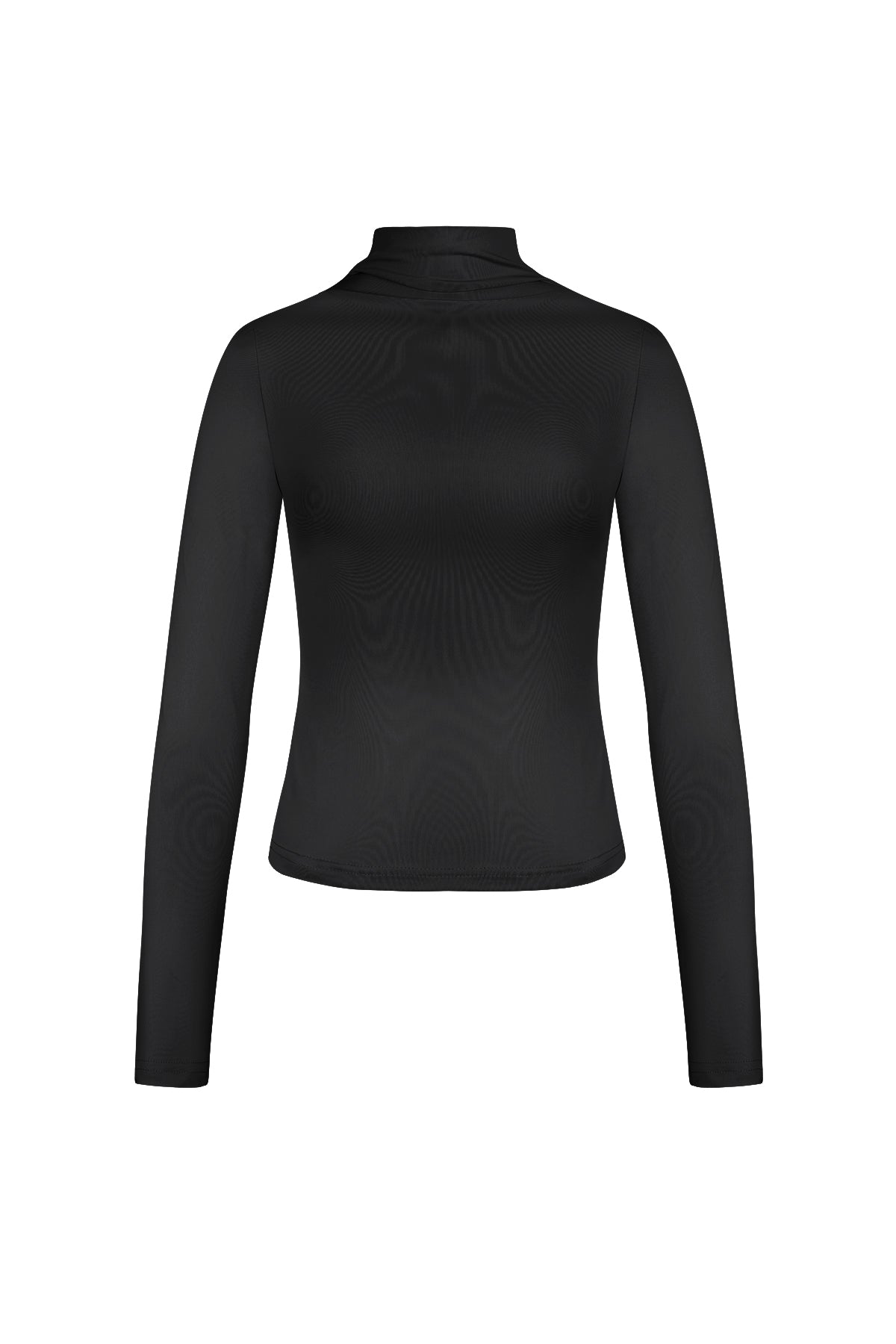 Maglia Donna Manica Lunga Poliestere Collo Alto Rigato