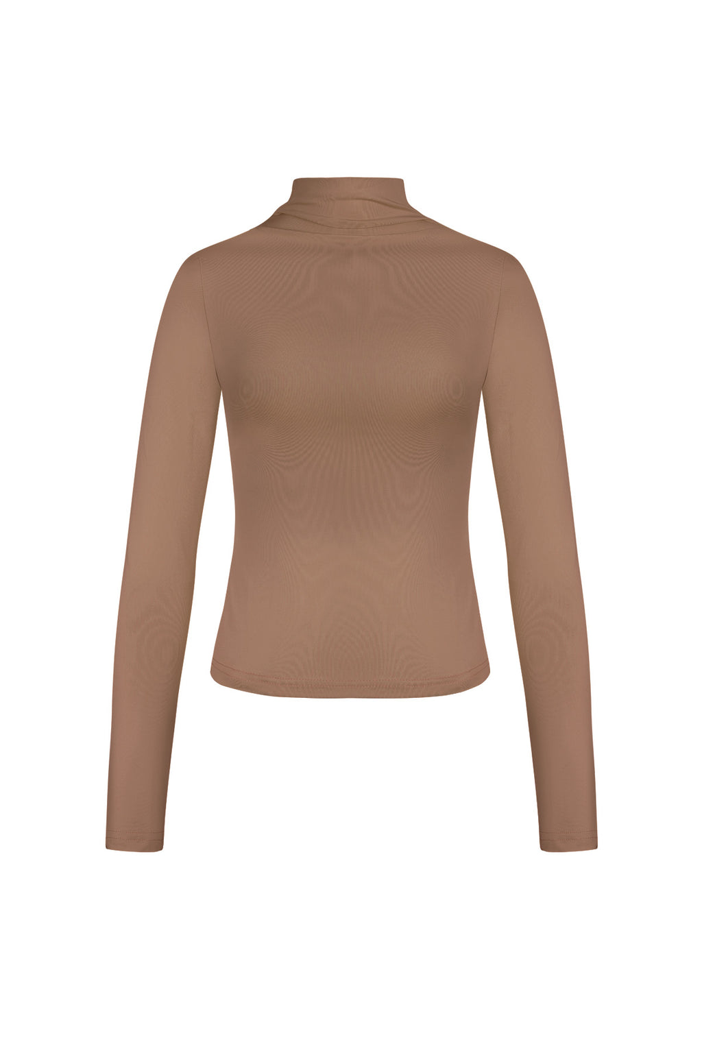 Maglia Donna Manica Lunga Poliestere Collo Alto Rigato
