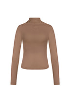 Maglia Donna Manica Lunga Poliestere Collo Alto Rigato