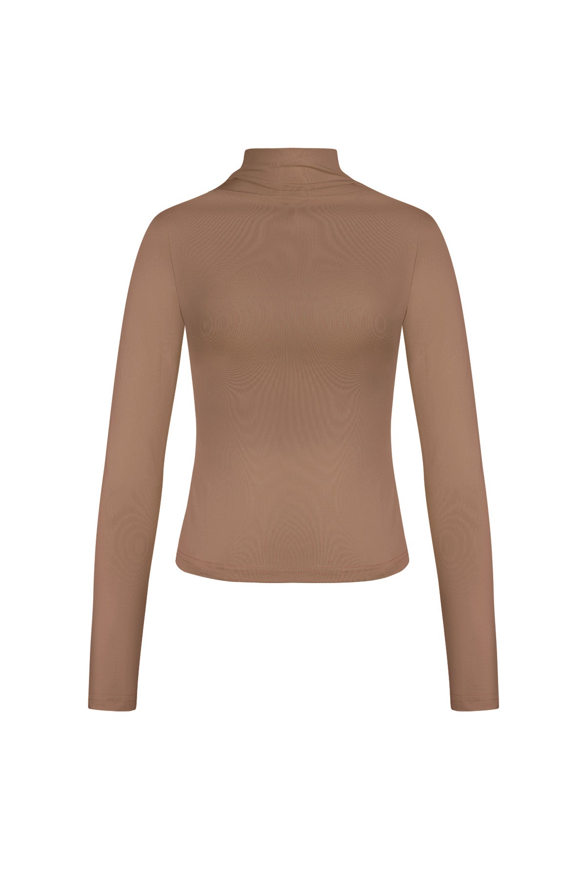 Maglia Donna Manica Lunga Poliestere Collo Alto Rigato