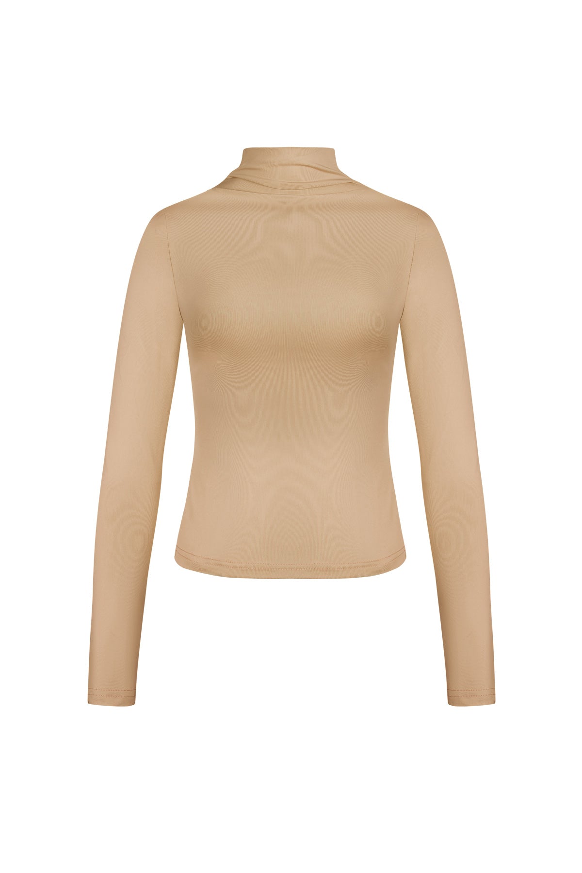 Maglia Donna Manica Lunga Poliestere Collo Alto Rigato