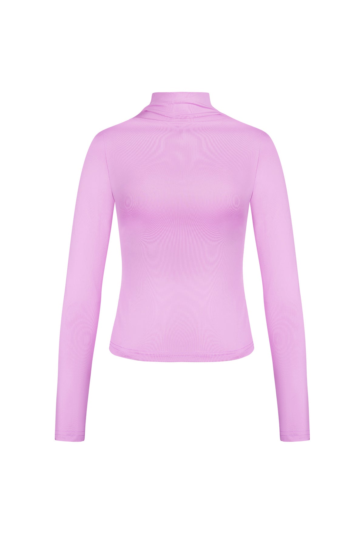 Maglia Donna Manica Lunga Poliestere Collo Alto Rigato