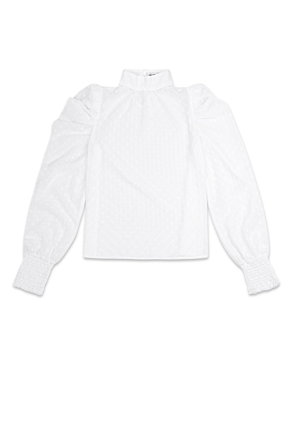 Poliestere Donna Maglia Manica Lunga Puff Sleeve Collo Alto
