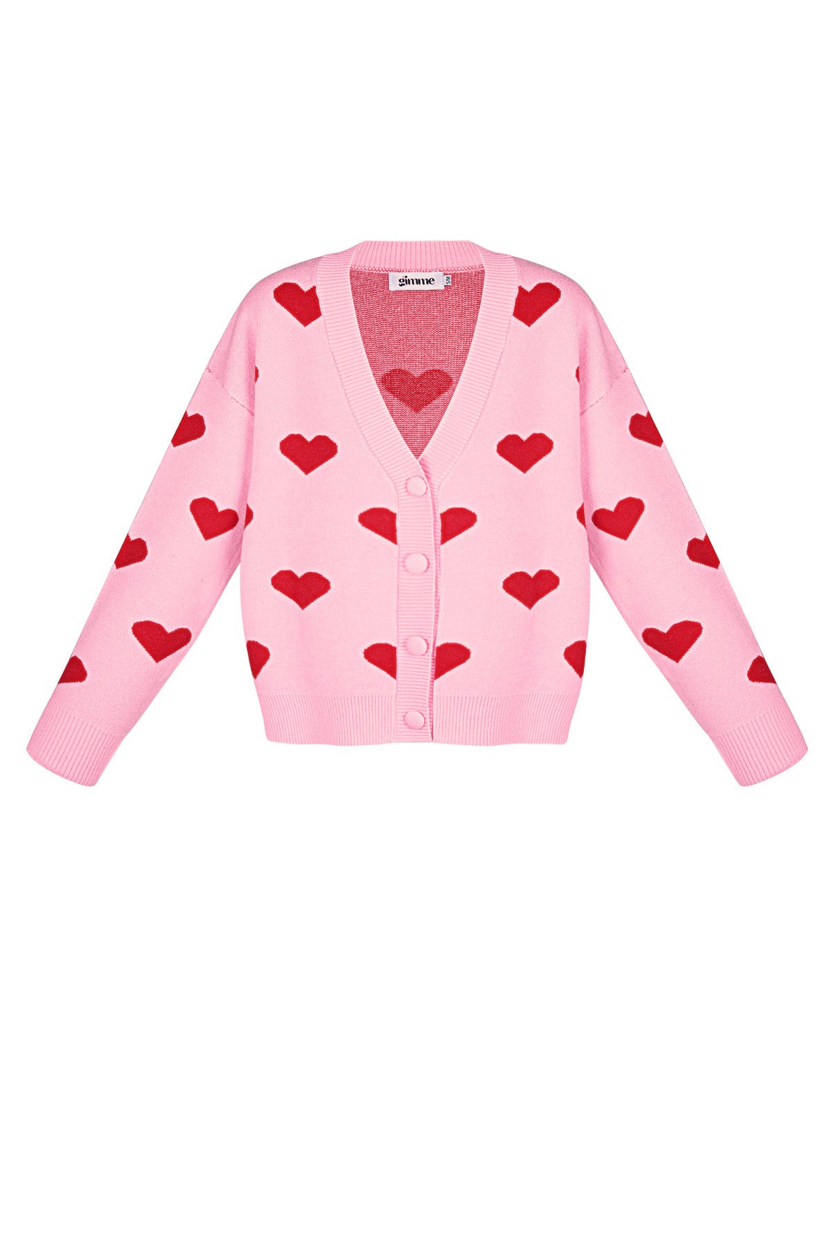Viscosa Maglia Cardigan Donna Carino Motivo Cuore Autunno/Inverno