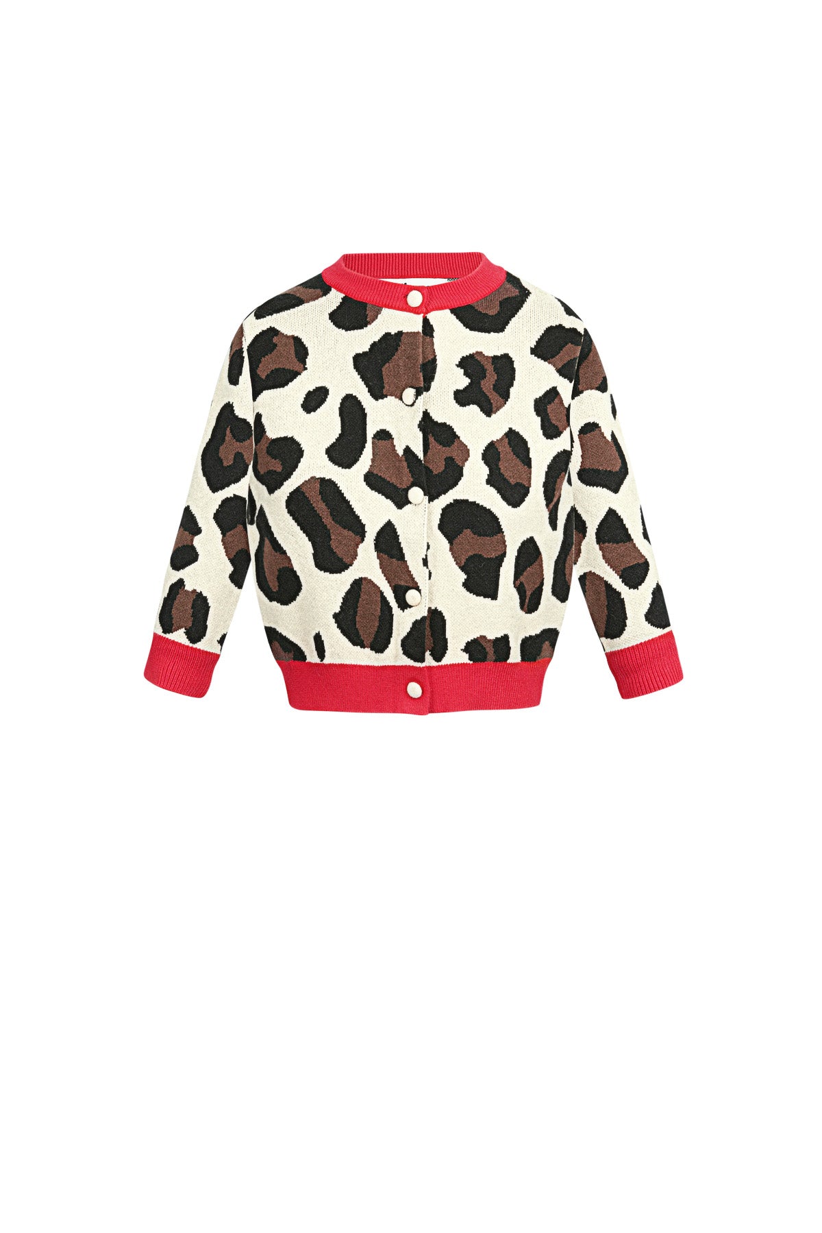 Cardigan di Viscosa Donna Stampato Leopardo Design Elegante