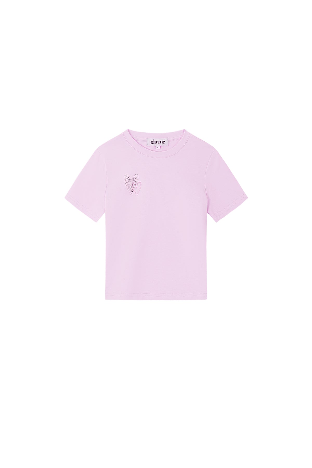 Cotone Maglietta Bambino Casual Design Cuore Ricamato