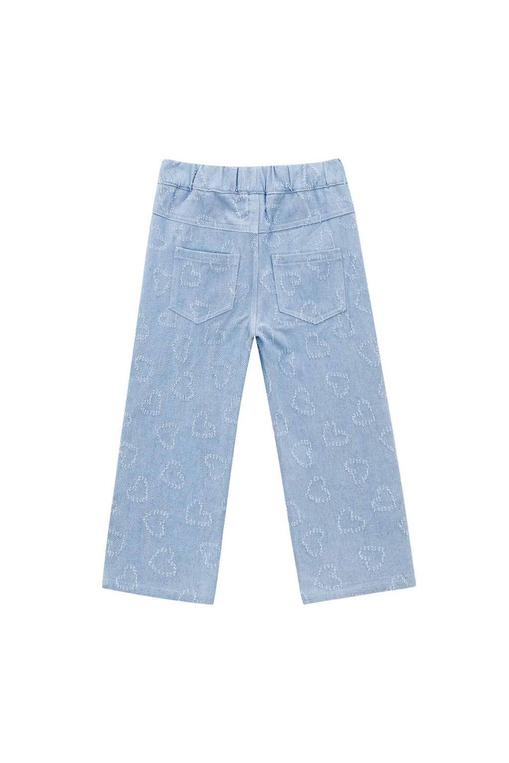 Cotton Denim Donna Pantalone Retto Casual Azzurro Chiaro