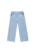Cotton Denim Donna Pantalone Retto Casual Azzurro Chiaro
