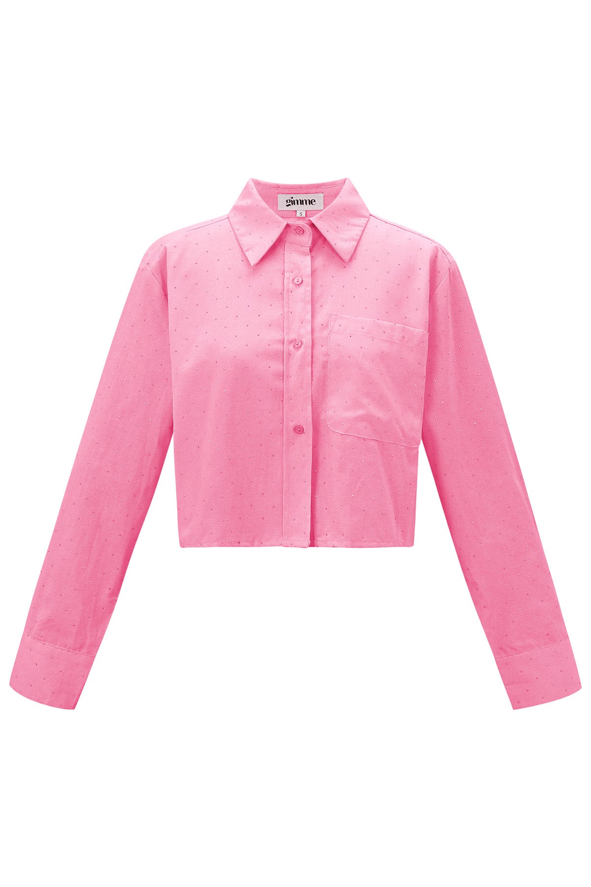 Cotone Donna Camicia Corta Chiusura Classica con Pulsanti