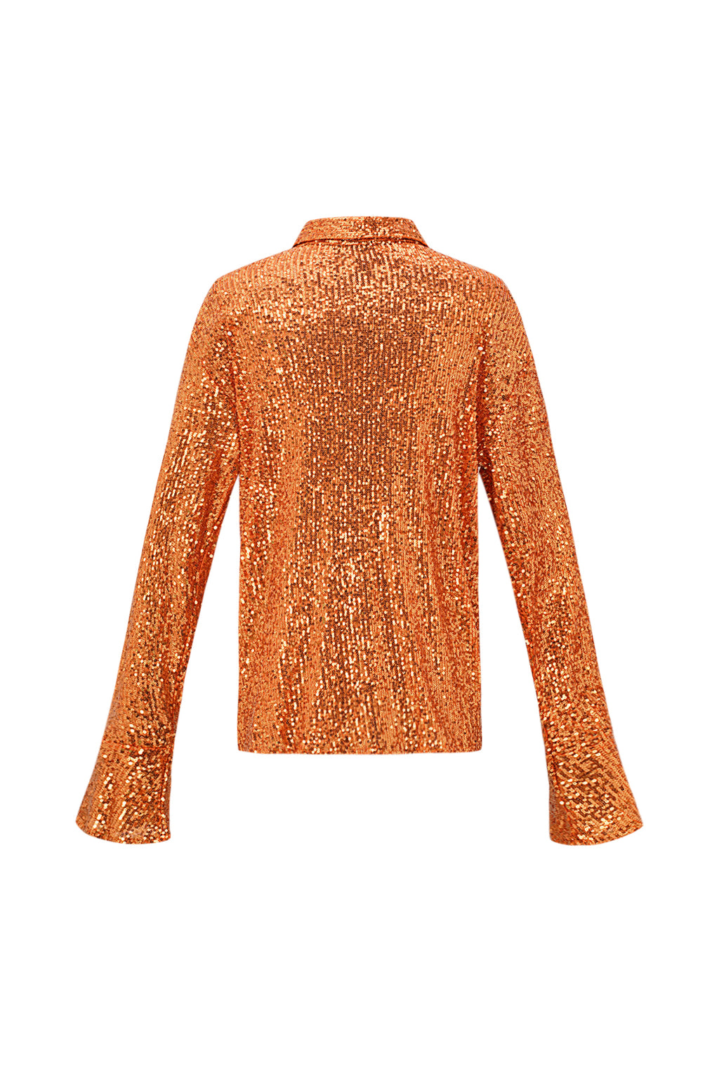 Camicia Donna in Poliestere con Paillettes Brillante Maniche Lunghe
