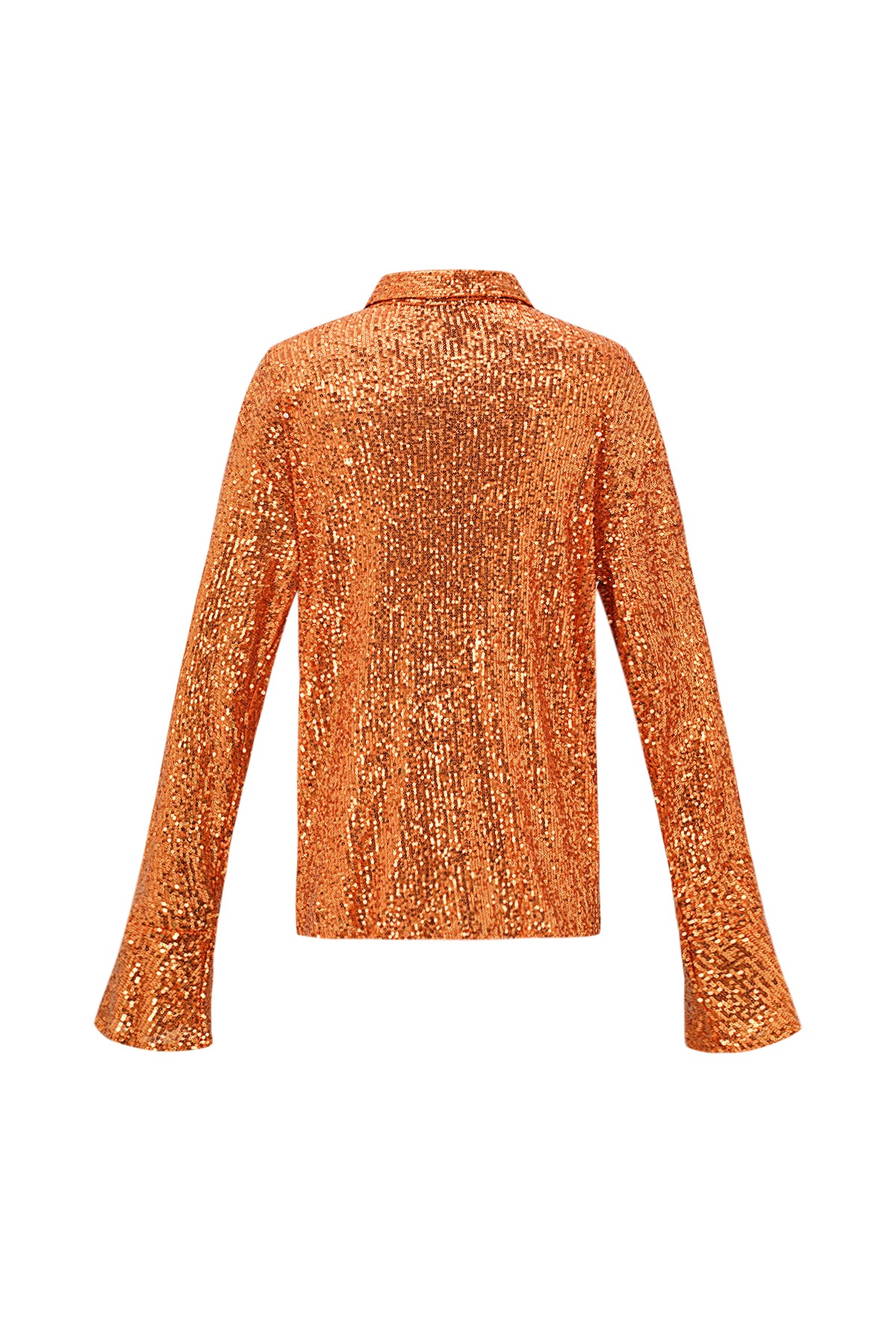 Camicia Donna in Poliestere con Paillettes Brillante Maniche Lunghe