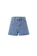 Denim Donna Shorts Vita Alta Design Forato