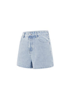 Denim Donna Shorts Vita Alta Design Forato