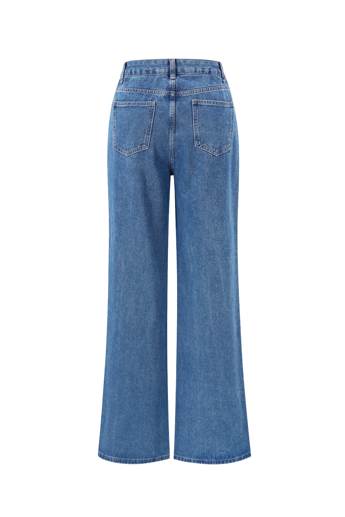 Cotone Tessuto Donna Pantaloni Dritti Jeans Ricamo Cuore Casual