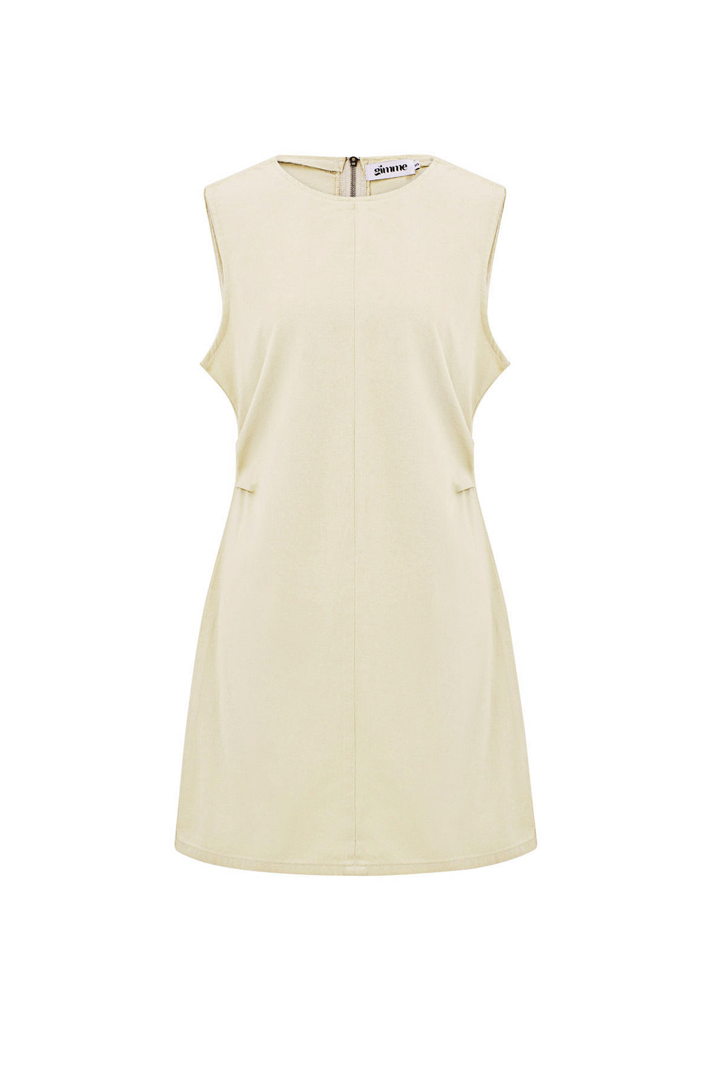 Cotone Abito Mini Donna Senza Maniche Bodycon