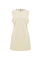 Cotone Abito Mini Donna Senza Maniche Bodycon