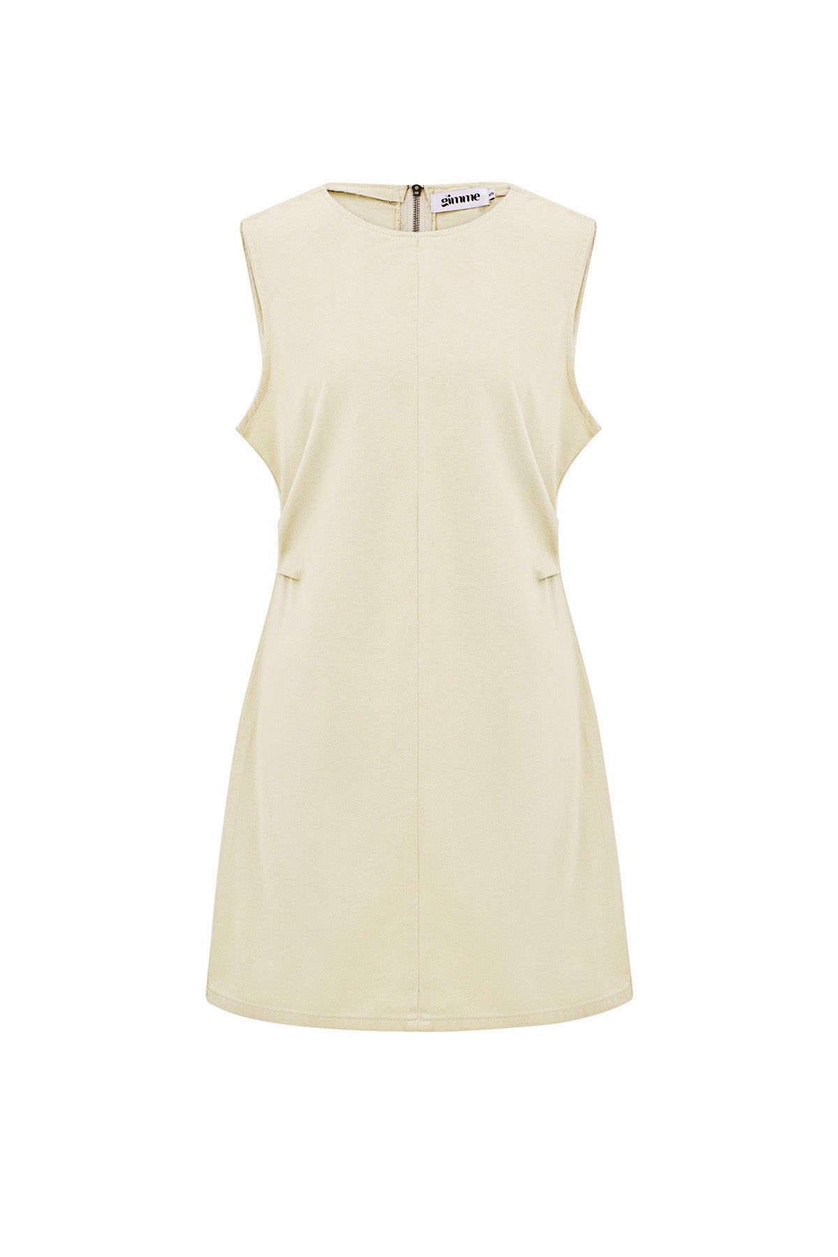 Cotone Abito Mini Donna Senza Maniche Bodycon