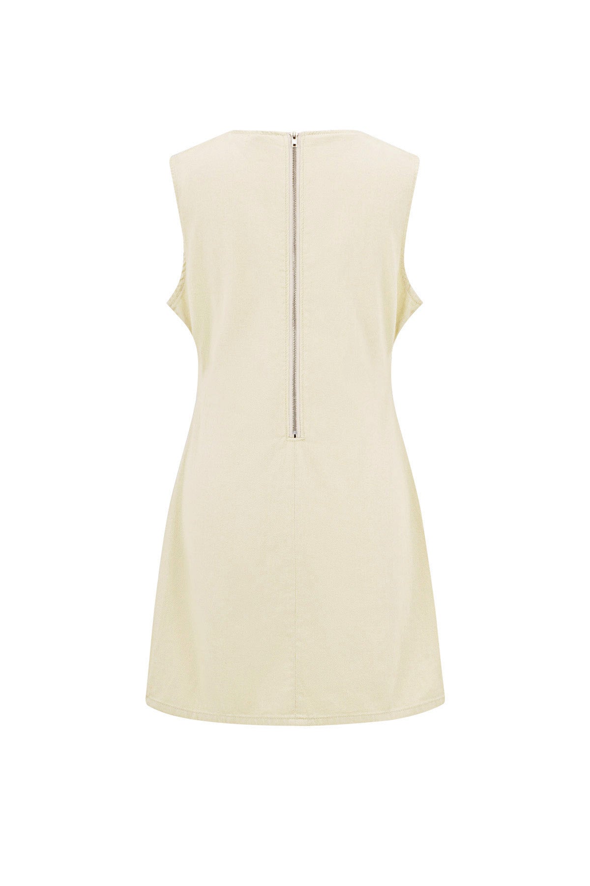 Cotone Abito Mini Donna Senza Maniche Bodycon
