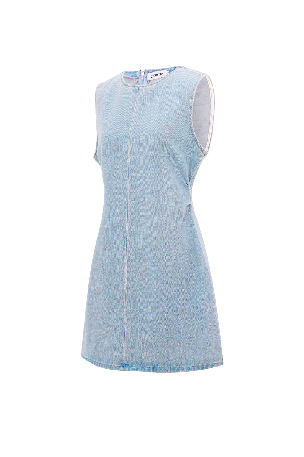 Cotone Abito Mini Donna Senza Maniche Bodycon