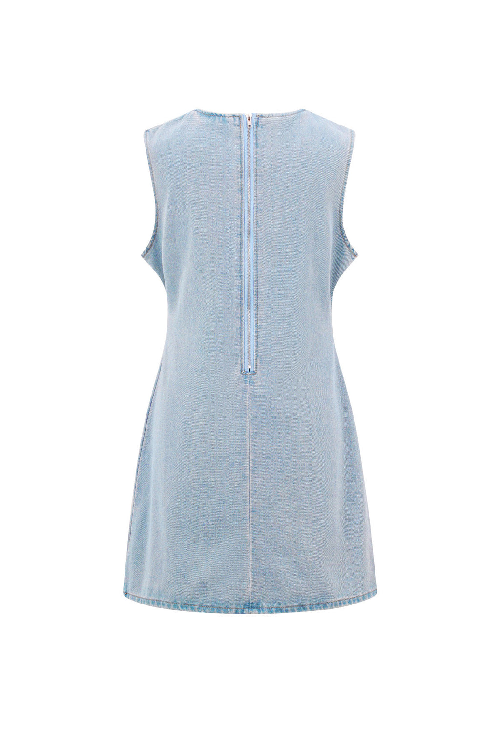 Cotone Abito Mini Donna Senza Maniche Bodycon
